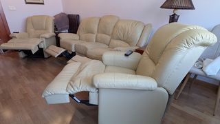 Sofá y sillones masaje reclinables piel