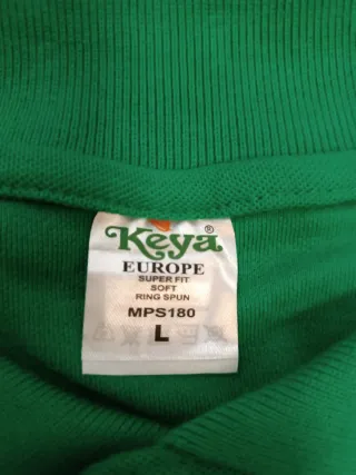 Polo verde de manga corta para hombre