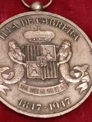Medalla Isla de Cabrera 1847-1947 mallorca