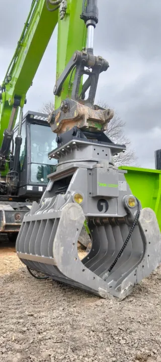 Pinza de demolición y escollera