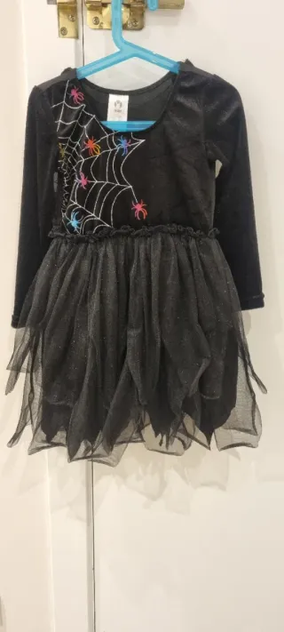 Disfraz Halloween Araña Negro Niña