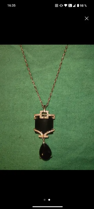 Collar piedras negras de mujer