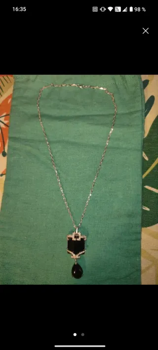 Collar piedras negras de mujer