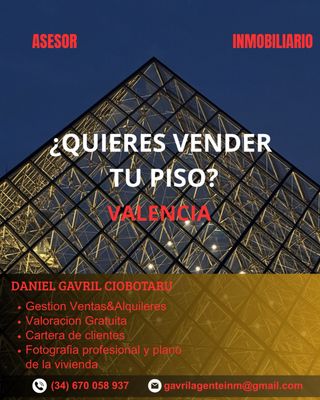 Quiero vender mi piso en Valencia. Precio 2026