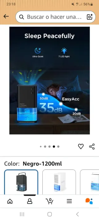 Deshumidificador EasyAcc 1200ML Portátil