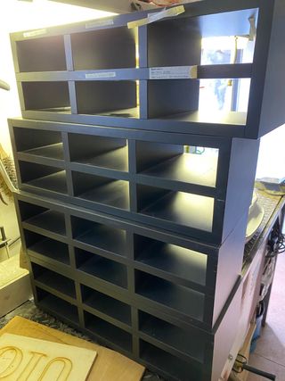 Scaffali porta minuteria metallo grigio