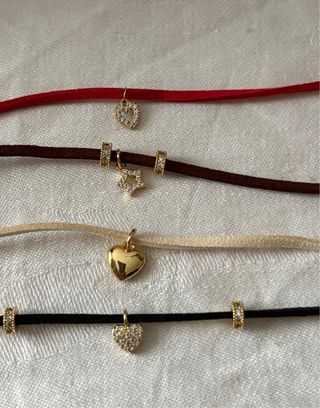 Choker placcato oro con pendente