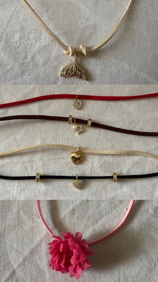 Choker placcato oro con pendente