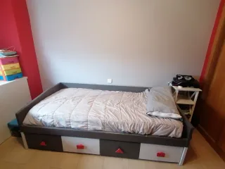 Cama nido con colchón y somier 90X190