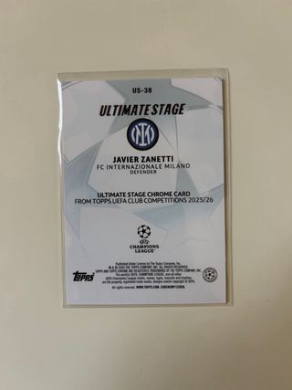 Cartão Topps Chrome Ultimate Stage Javier Zanetti