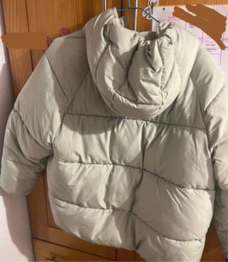 Abrigo acolchado verde claro Zara kids