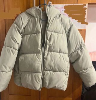 Abrigo acolchado verde claro Zara kids