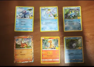 Cartas Pokémon: Popplio, Totodile, Froakie, Fuecoc