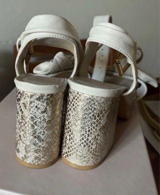 Sandali CafèNoir Beige con Fiocco