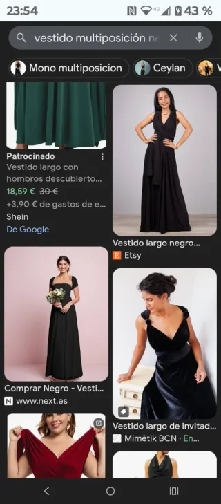 Vestido negro talla S sin estrenar