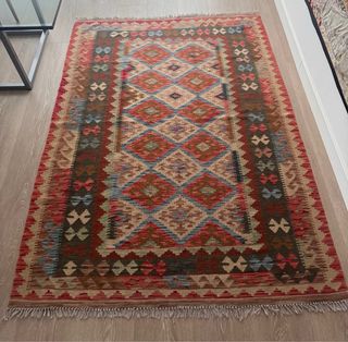 Alfombra Kilim Reversible 100% lana