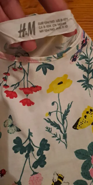 Vestido H&M florido 10 anos