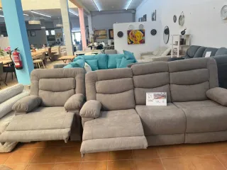Sofá Reclinable 3+2+1 Gris