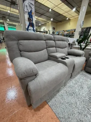 Sofá Reclinable 3+2+1 Gris