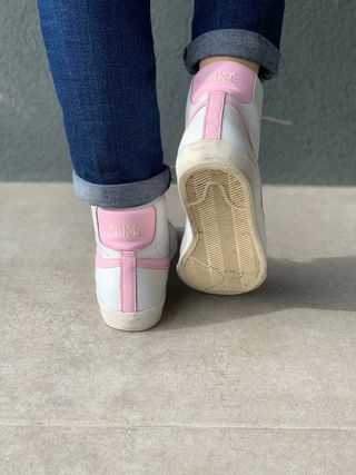 Nike Blazer Bota Rosa e Branco