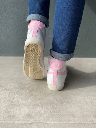 Nike Blazer Bota Rosa e Branco