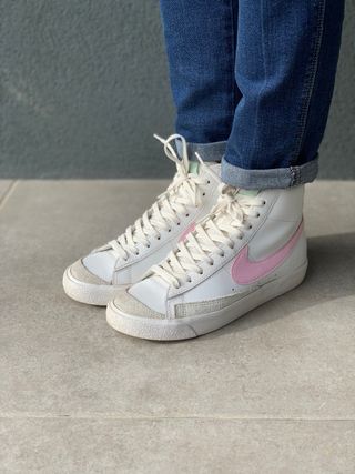 Nike Blazer Bota Rosa e Branco