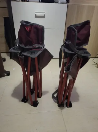 2 Sillas Camping Plegables Quechua pequeñas 10€c/u