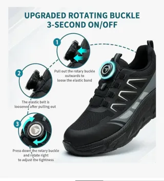 Zapatos de Seguridad RASEARY Negro Talla 36