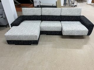 Sofá chaise longue con asientos deslizantes