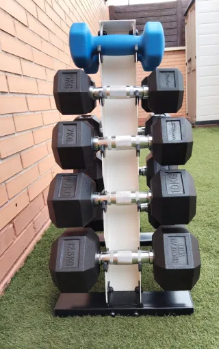 Soporte para 10 mancuernas nuevo.