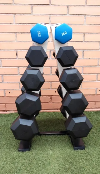 Soporte para 10 mancuernas nuevo.