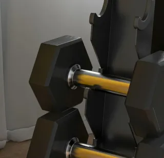 Soporte para 10 mancuernas nuevo.