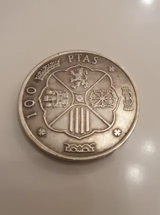 Moneda 100 Pesetas Plata Franco