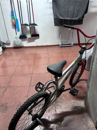 Bicicleta BMX Roja y Plata