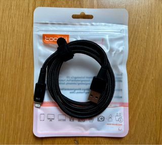 Cable iPhone Lightning USB Toocki Negro