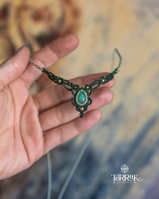 Gargantilla Macramé con Crisoprasa