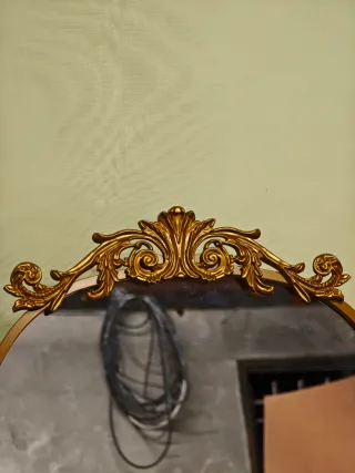 Specchio da terra ad arco vintage dorato