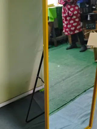 Specchio da terra ad arco vintage dorato