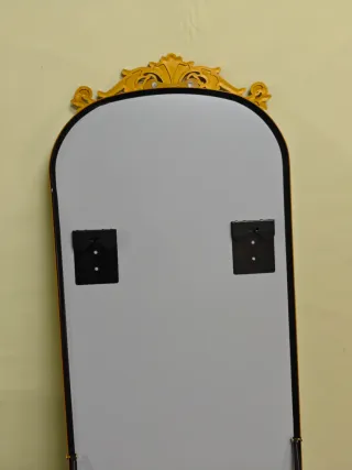 Specchio da terra ad arco vintage dorato