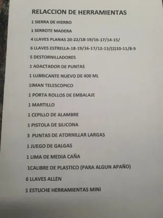 Maleta de trabajo con herramientas