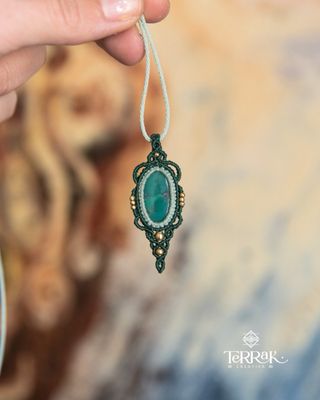 Collar Macramé Crisoprasa