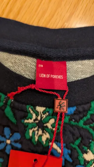 Camisola Lion Of Porches floral azul e verde