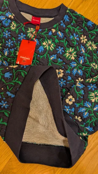 Camisola Lion Of Porches floral azul e verde