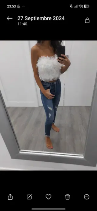 Top blanco volumen