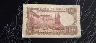 Billetes de la peseta española antiguos.
