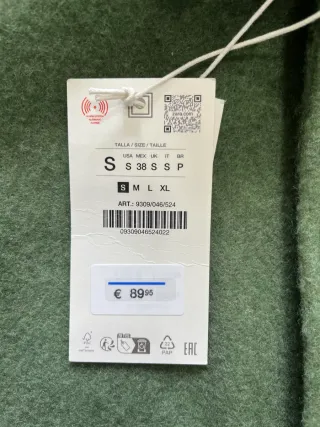 Cazadora Zara paño verde