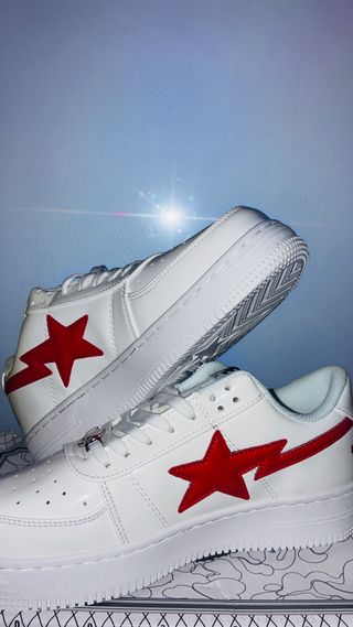 Bape Zapa Blanco y Rojo