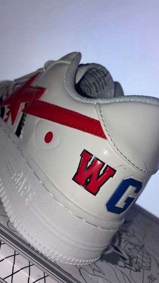 Bape Zapa Blanco y Rojo