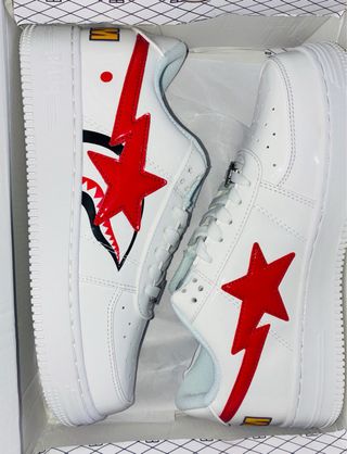 Bape Zapa Blanco y Rojo