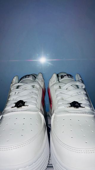 Bape Zapa Blanco y Rojo